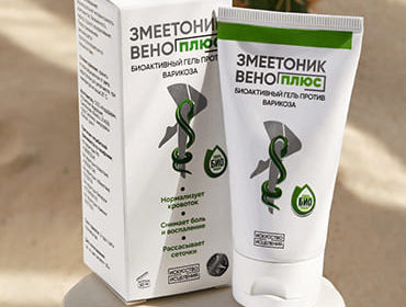 Змеетоник вено плюс крупным планом на подставке.